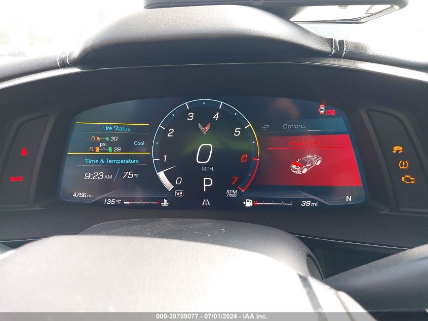 2021 Chevrolet Corvette Stingray Rwd 1Lt VIN: 1G1YA2D48M5124561 Lot: 39759077