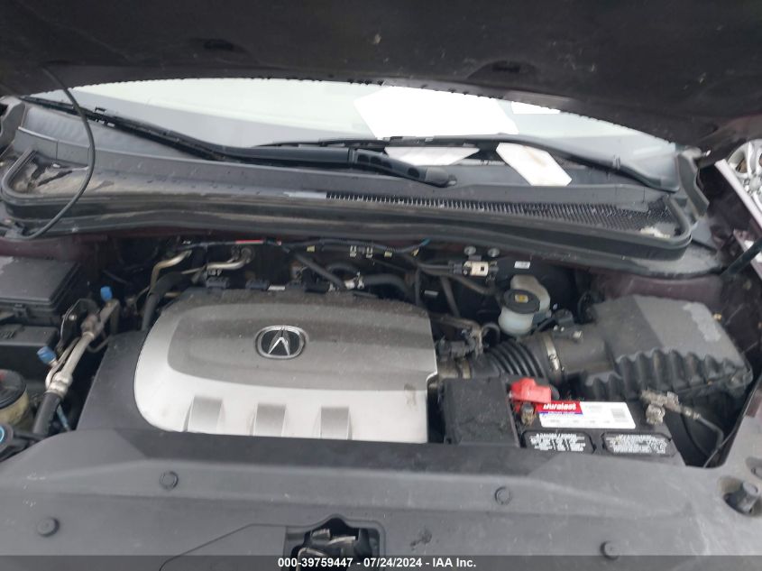 2012 Acura Mdx Technology VIN: 2HNYD2H39CH50491 Lot: 39759447