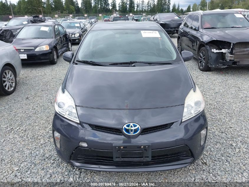 2013 Toyota Prius Two VIN: JTDKN3DU6D1693245 Lot: 39759476