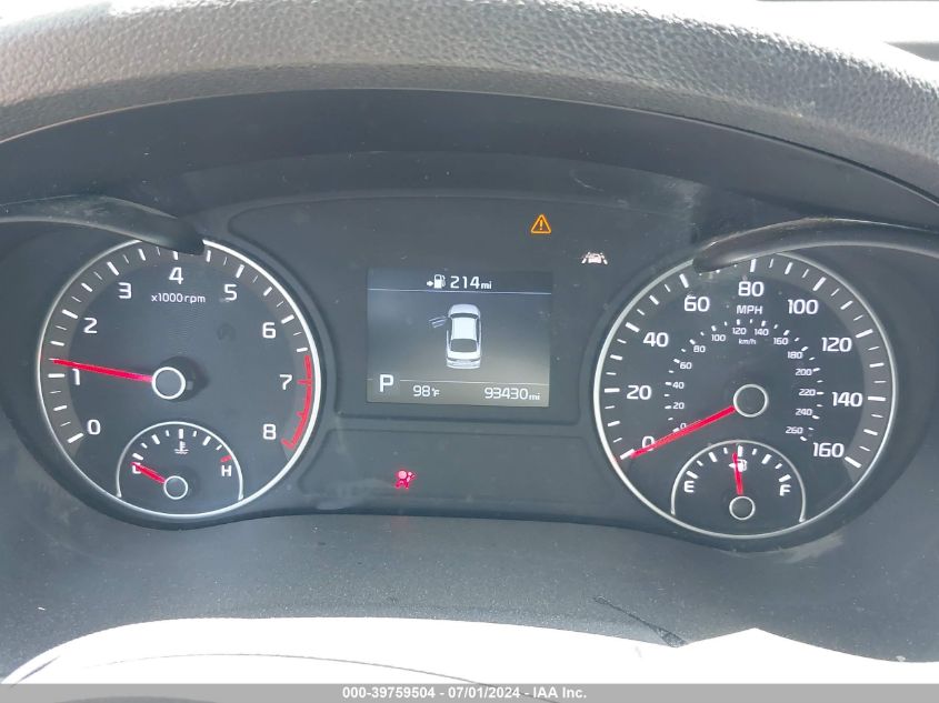 2019 Kia Optima Lx VIN: 5XXGT4L34KG337615 Lot: 39759504