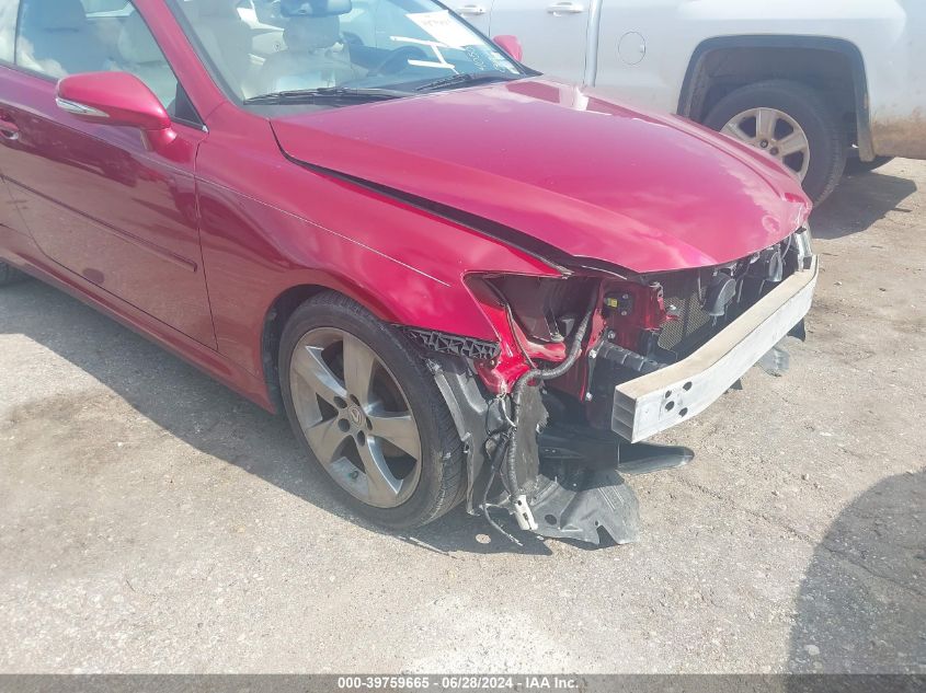 2010 Lexus Is 250C VIN: JTHFF2C27A2511386 Lot: 39759665