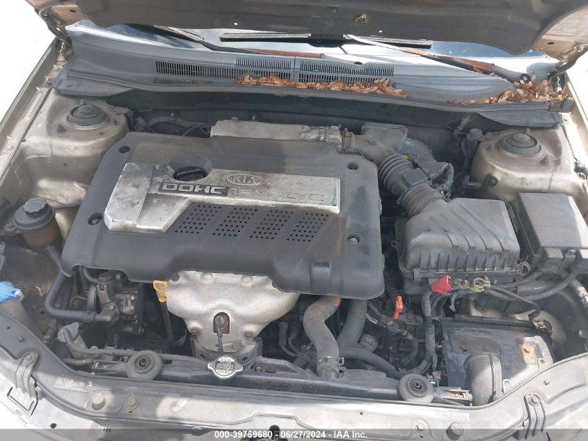 2006 Kia Spectra Ex/Lx/Sx VIN: KNAFE121165223924 Lot: 39759680