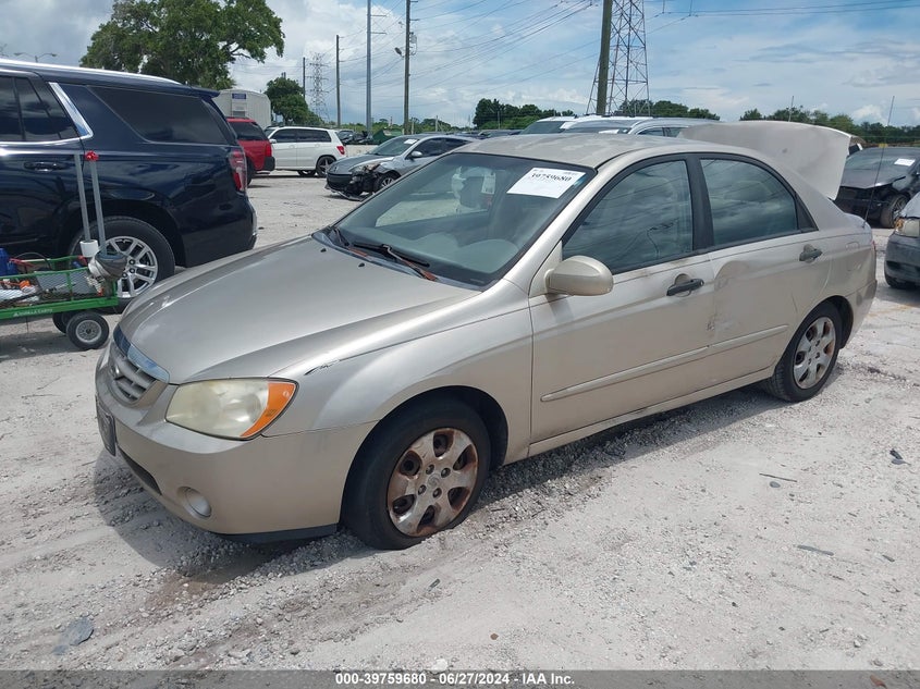 2006 Kia Spectra Ex/Lx/Sx VIN: KNAFE121165223924 Lot: 39759680