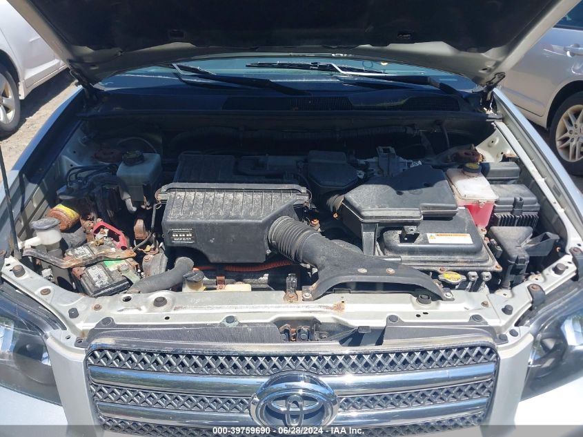 2006 Toyota Highlander Hybrid Limited V6 VIN: JTEEW21AX60033776 Lot: 39759690