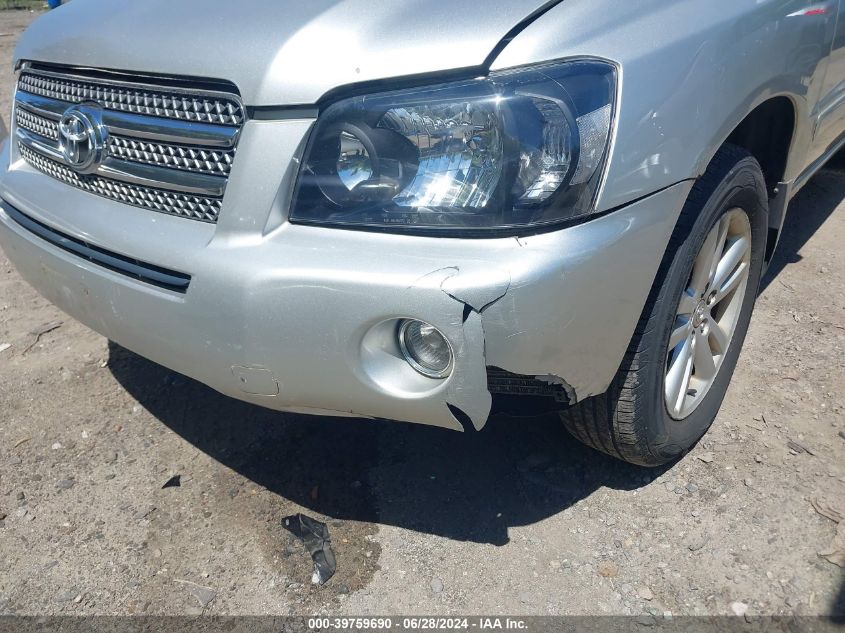 2006 Toyota Highlander Hybrid Limited V6 VIN: JTEEW21AX60033776 Lot: 39759690