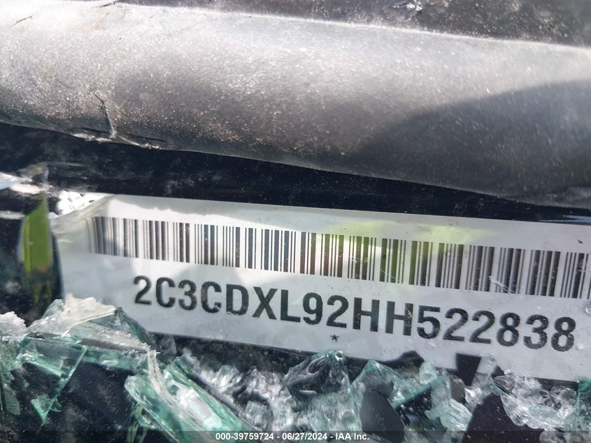 2017 Dodge Charger Srt Hellcat Rwd VIN: 2C3CDXL92HH522838 Lot: 39759724