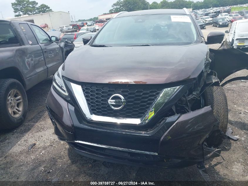 2022 Nissan Murano Sl Fwd VIN: 5N1AZ2CJ9NC109262 Lot: 39759727