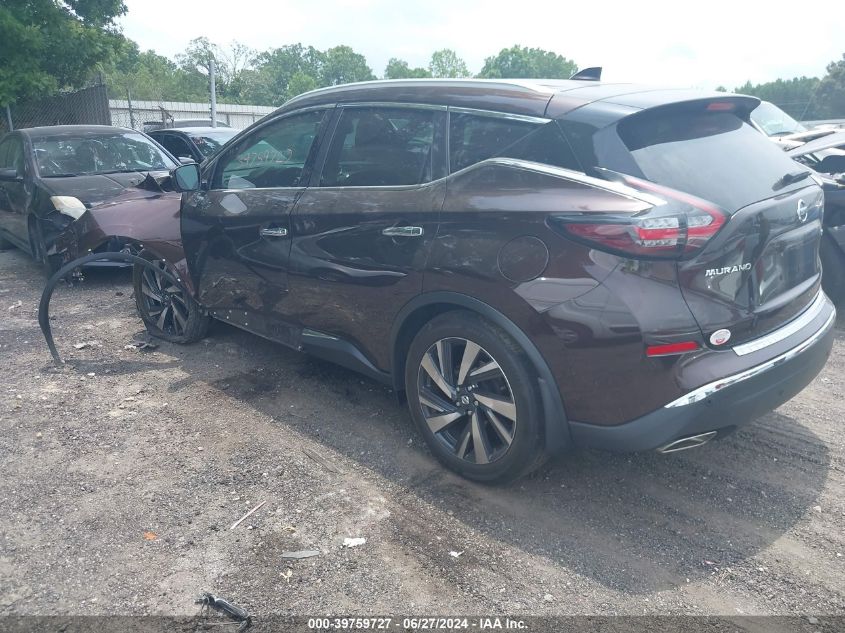 2022 Nissan Murano Sl Fwd VIN: 5N1AZ2CJ9NC109262 Lot: 39759727