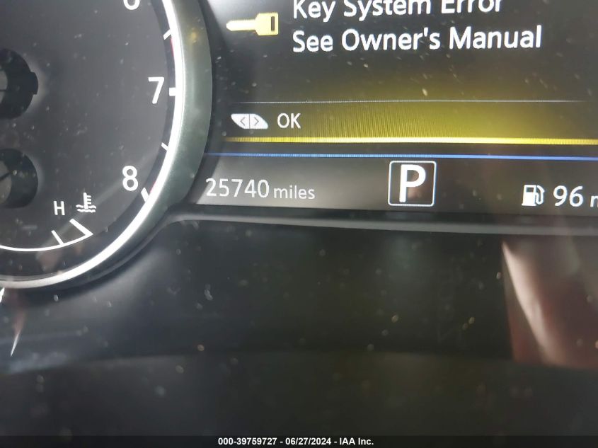 2022 Nissan Murano Sl Fwd VIN: 5N1AZ2CJ9NC109262 Lot: 39759727