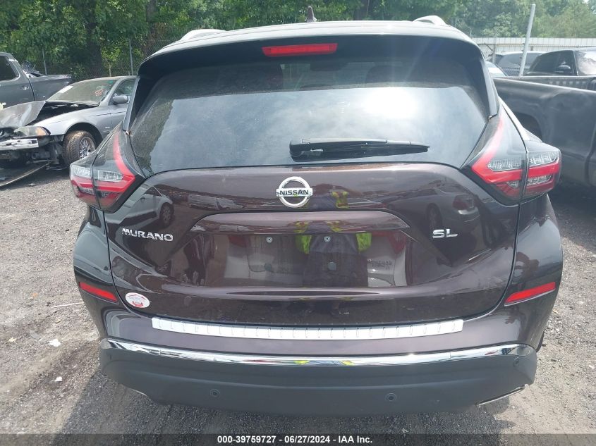 2022 Nissan Murano Sl Fwd VIN: 5N1AZ2CJ9NC109262 Lot: 39759727