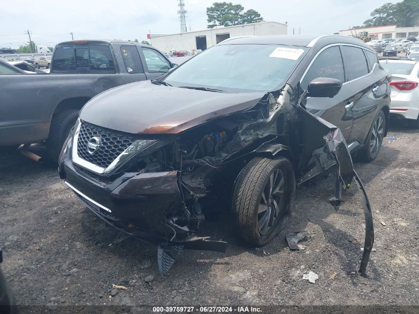 2022 Nissan Murano Sl Fwd VIN: 5N1AZ2CJ9NC109262 Lot: 39759727