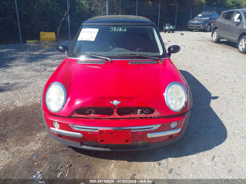 2004 Mini Cooper VIN: WMWRC33434TJ60213 Lot: 39759828