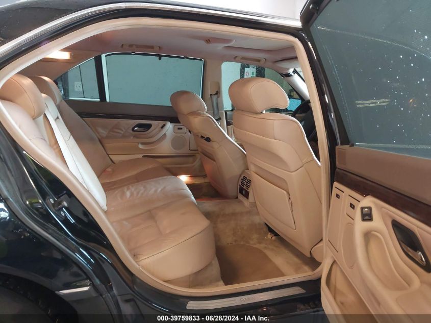 1997 BMW 740Il VIN: WBAGJ8321VDL41279 Lot: 39759833