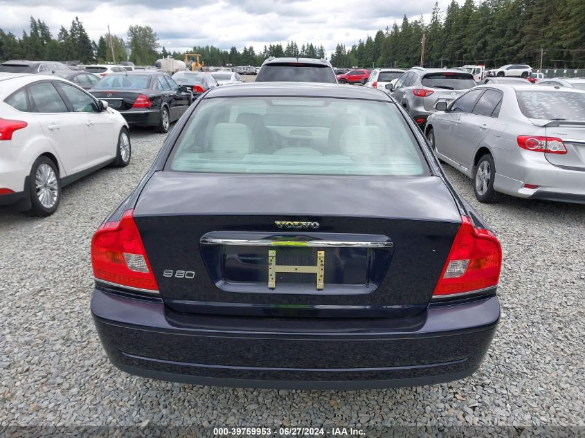 2005 Volvo S80 2.5T VIN: YV1TS592051413427 Lot: 39759953