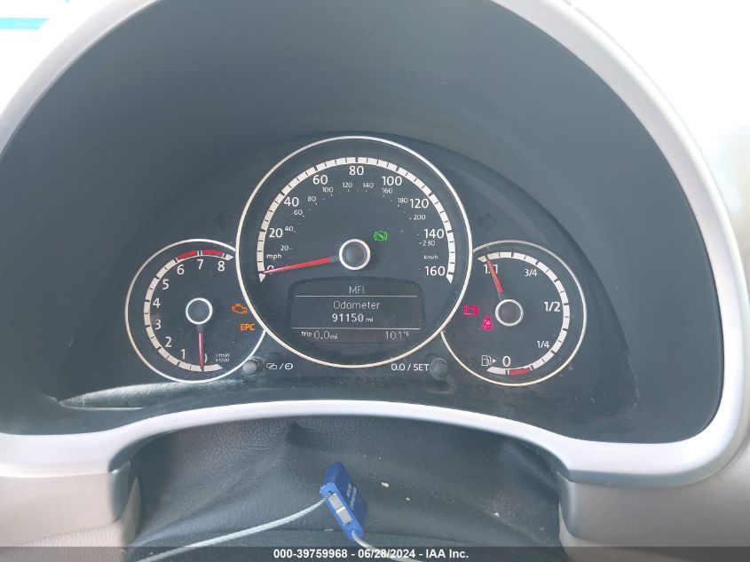 2013 Volkswagen Beetle VIN: 3VWJP7AT9DM609475 Lot: 39759968