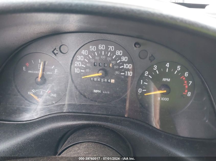 1995 Chevrolet Monte Carlo Ls VIN: 2G1WW12MXS9192513 Lot: 39760017