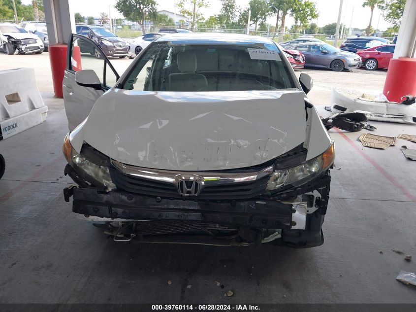 2012 Honda Civic Ex VIN: 2HGFB2F85CH313107 Lot: 39760114