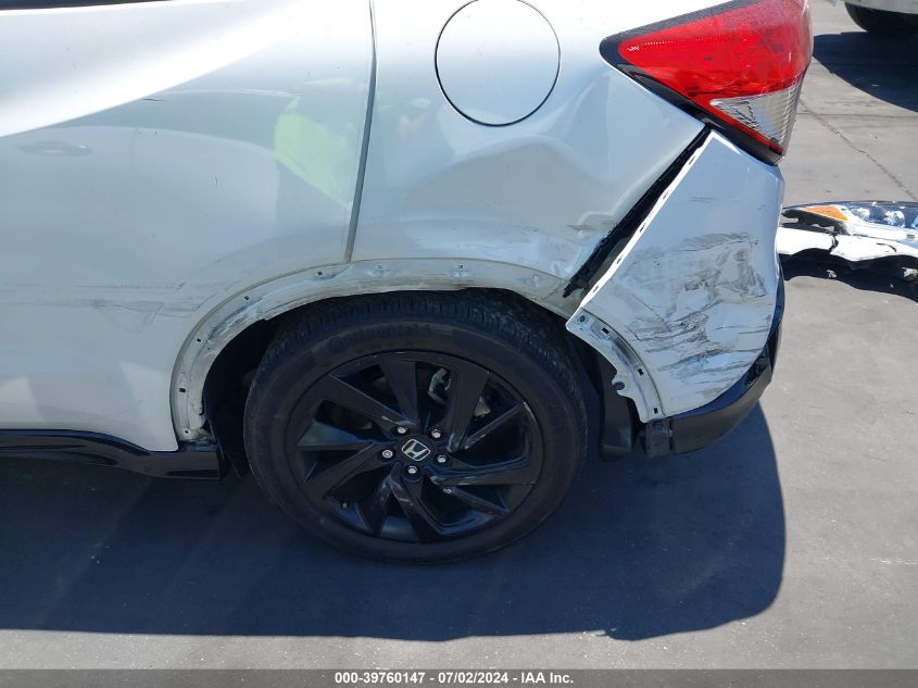 2022 Honda Hr-V 2Wd Sport VIN: 3CZRU5H15NM742527 Lot: 39760147