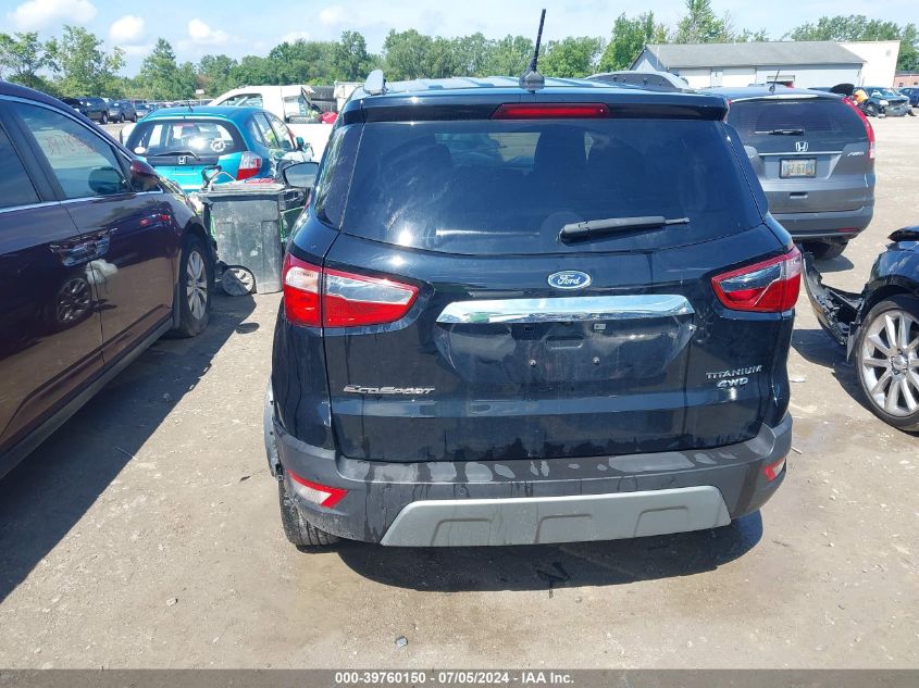 2020 Ford Ecosport Titanium VIN: MAJ6S3KL8LC343998 Lot: 39760150