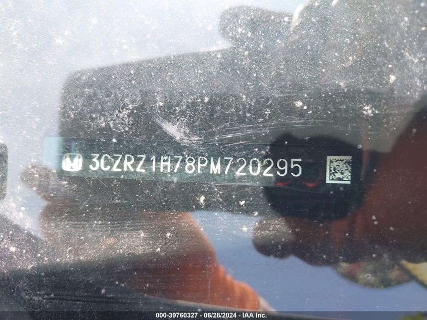 2023 Honda Hr-V Exl VIN: 3CZRZ1H78PM720295 Lot: 39760327