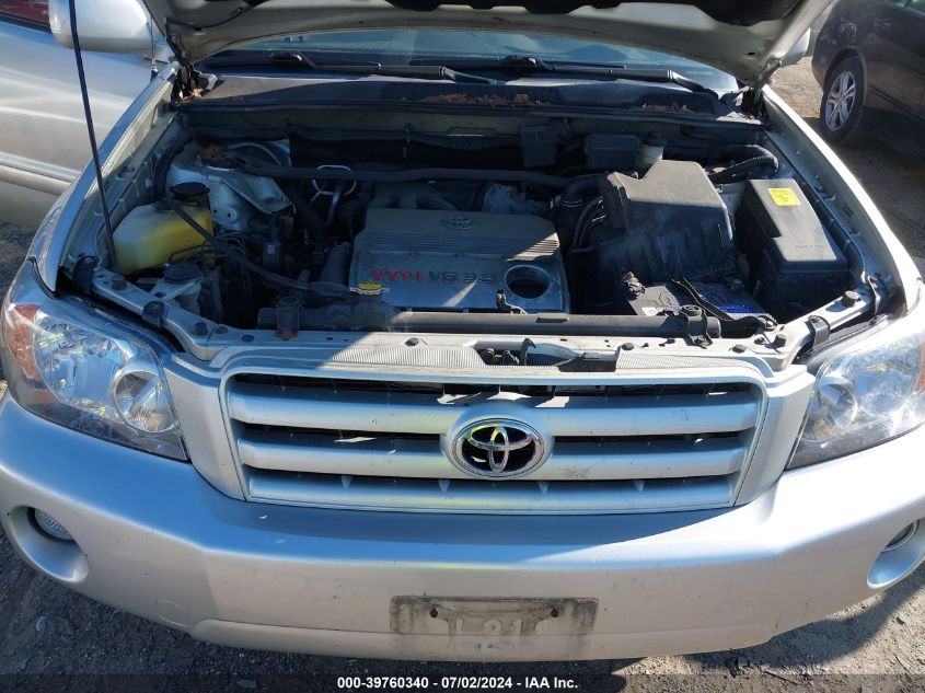 2005 Toyota Highlander V6 VIN: JTEDP21A050052831 Lot: 39760340