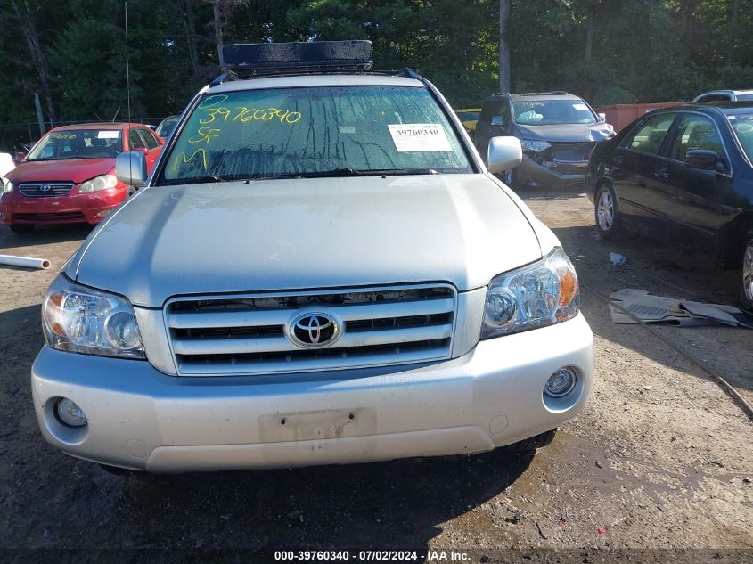 2005 Toyota Highlander V6 VIN: JTEDP21A050052831 Lot: 39760340