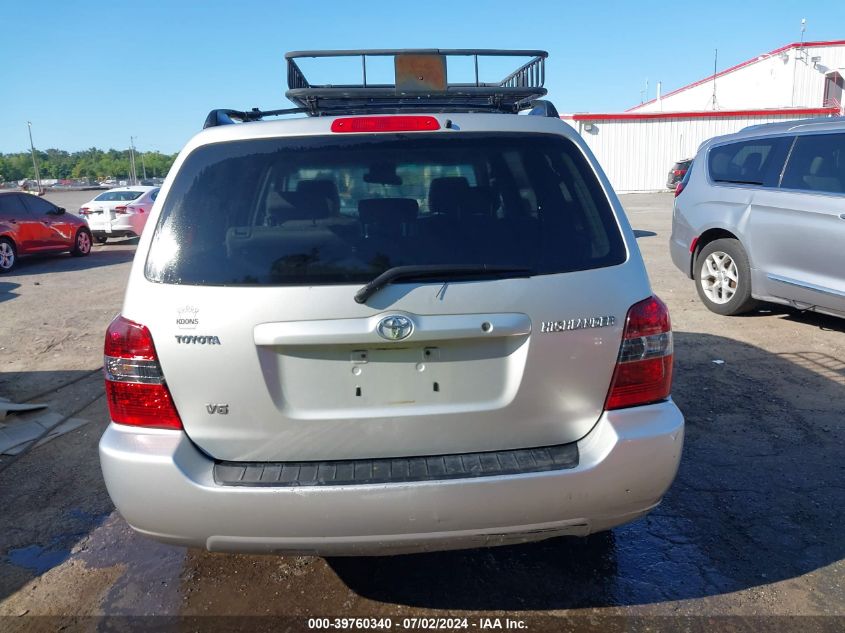 2005 Toyota Highlander V6 VIN: JTEDP21A050052831 Lot: 39760340