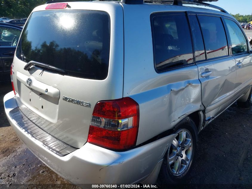 2005 Toyota Highlander V6 VIN: JTEDP21A050052831 Lot: 39760340