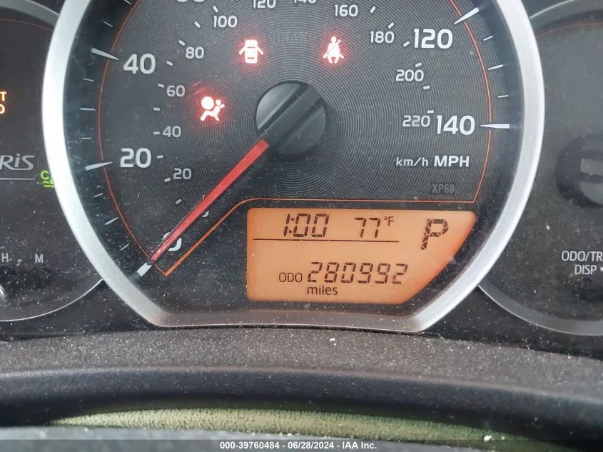 2012 Toyota Yaris VIN: JTDKTUD33CD509282 Lot: 39760484