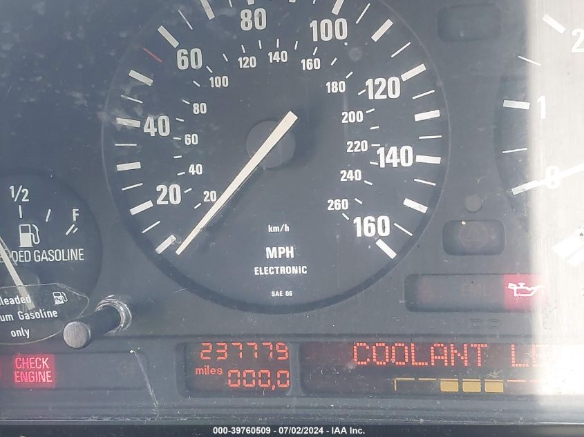 1992 BMW 525 I Automatic VIN: WBAHD631XNBJ73600 Lot: 39760509