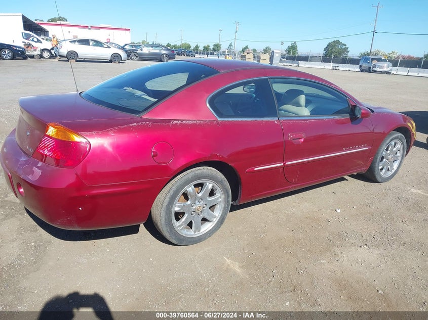 2001 Chrysler Sebring Lxi VIN: 4C3AG52H51E110159 Lot: 39760564