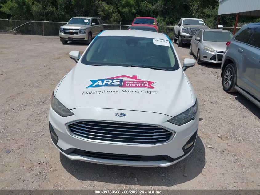 2019 Ford Fusion Se VIN: 3FA6P0HD5KR127607 Lot: 39760568