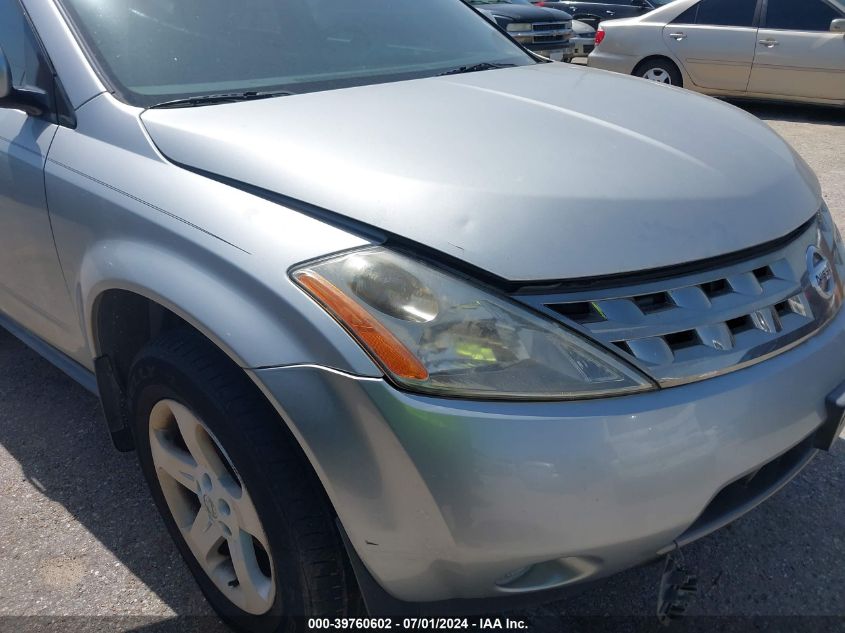 2005 Nissan Murano Sl VIN: JN8AZ08T85W320488 Lot: 39760602