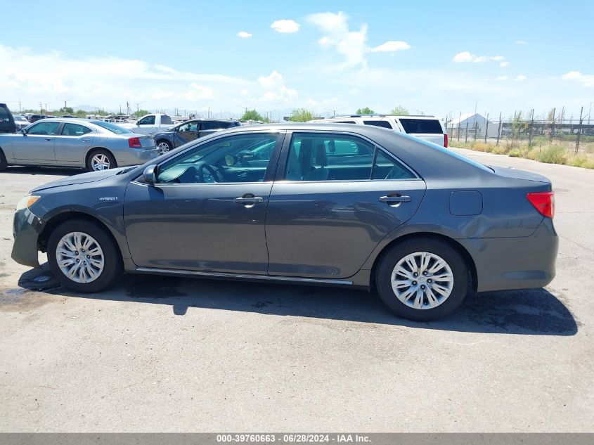 2012 Toyota Camry Hybrid Le VIN: 4T1BD1FK2CU039015 Lot: 39760663