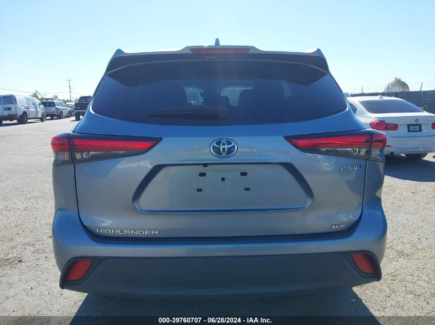 2021 Toyota Highlander Hybrid Xle VIN: 5TDHBRCH8MS055463 Lot: 39760707