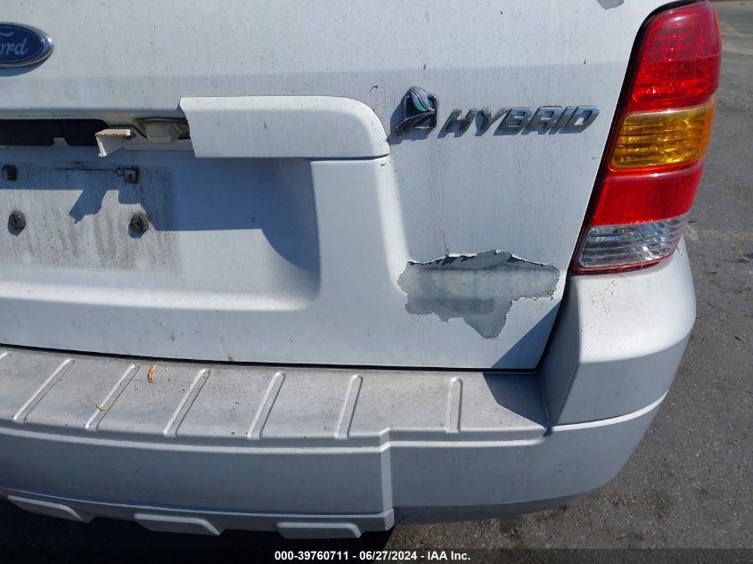 2006 Ford Escape Hybrid VIN: 1FMCU95H76KC96101 Lot: 39760711