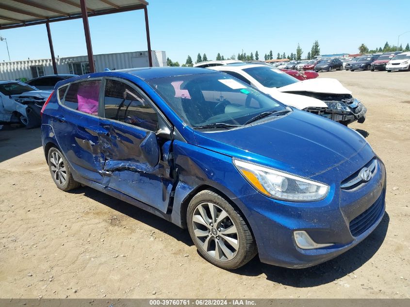 2015 Hyundai Accent Gls/Se VIN: KMHCU5AE9FU233154 Lot: 39760761
