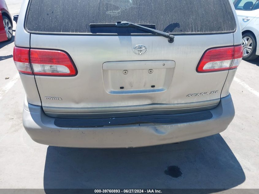 2001 Toyota Sienna Xle VIN: 4T3ZF13C41U358443 Lot: 39760893