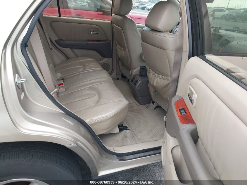 2001 Lexus Rx 300 VIN: JTJHF10U310167056 Lot: 39760939