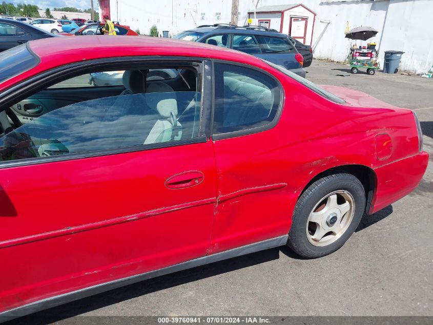 2004 Chevrolet Monte Carlo Ls VIN: 2G1WW12E949281792 Lot: 39760941