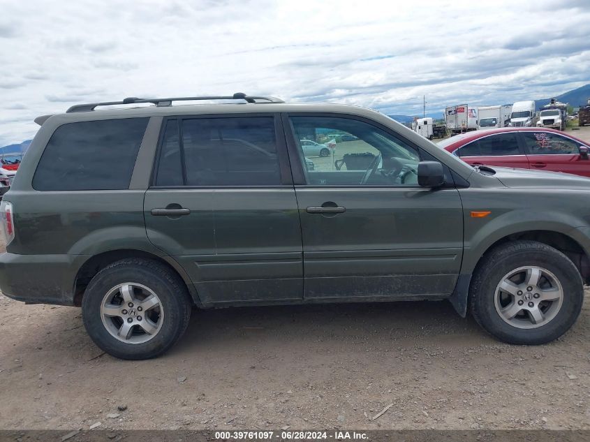 2006 Honda Pilot Ex VIN: 2HKYF18506H511503 Lot: 39761097