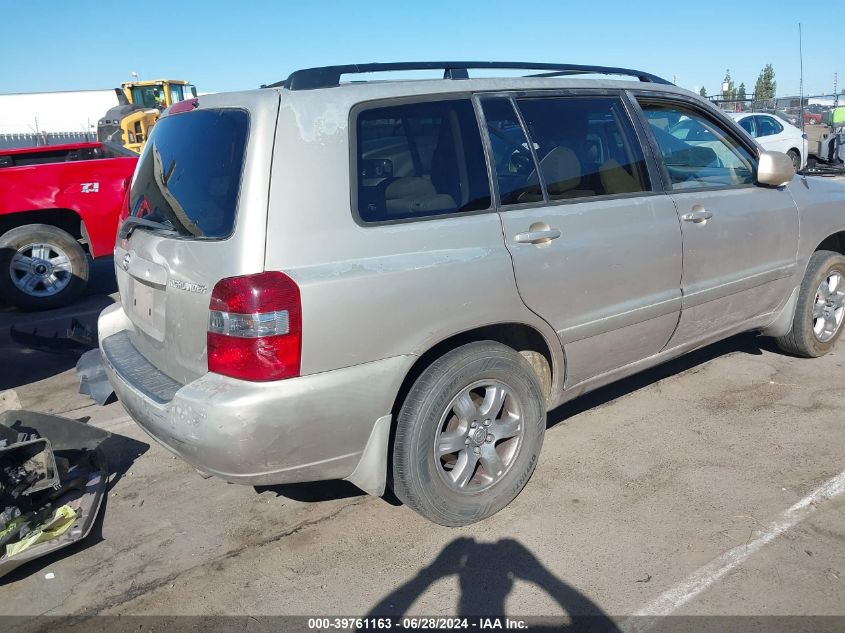 2005 Toyota Highlander V6 VIN: JTEGP21A550073543 Lot: 39761163