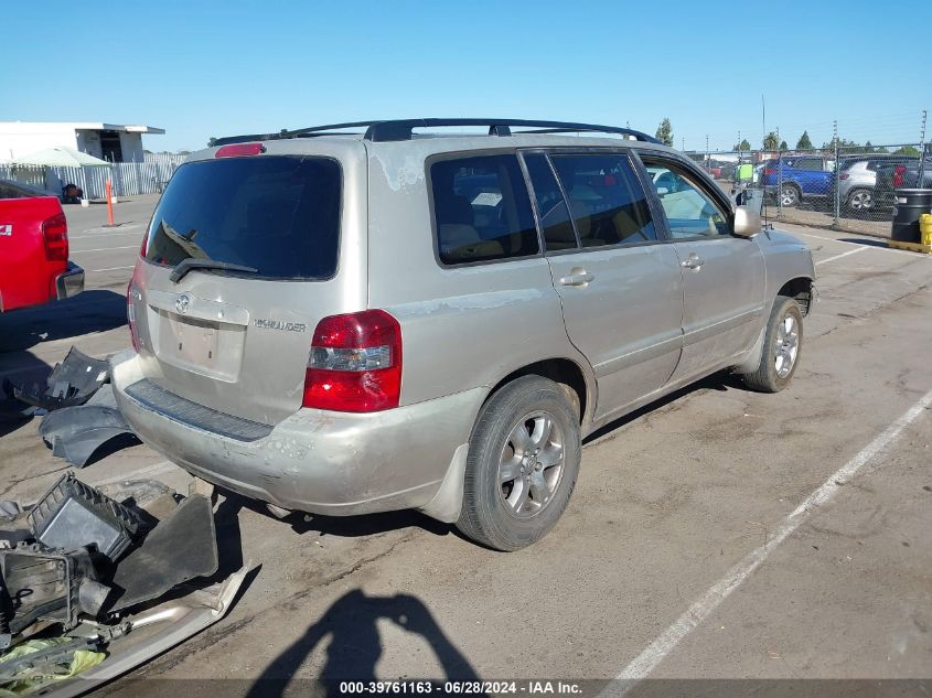 2005 Toyota Highlander V6 VIN: JTEGP21A550073543 Lot: 39761163