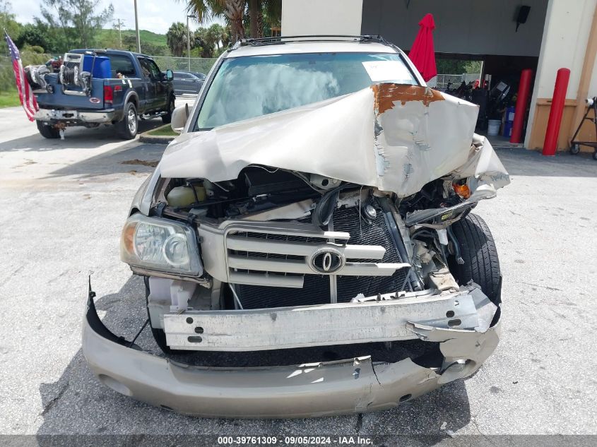 2005 Toyota Highlander V6 VIN: JTEDP21AX50075937 Lot: 39761309