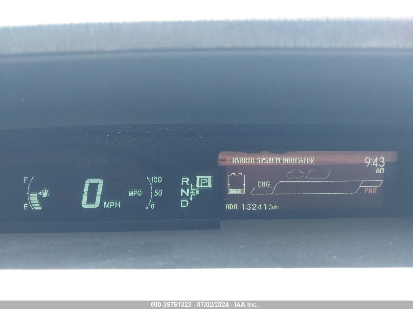 2013 Toyota Prius Four VIN: JTDKN3DU1D5693811 Lot: 39761323