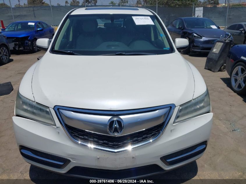 2014 Acura Mdx VIN: 5FRYD4H23EB032260 Lot: 39761406