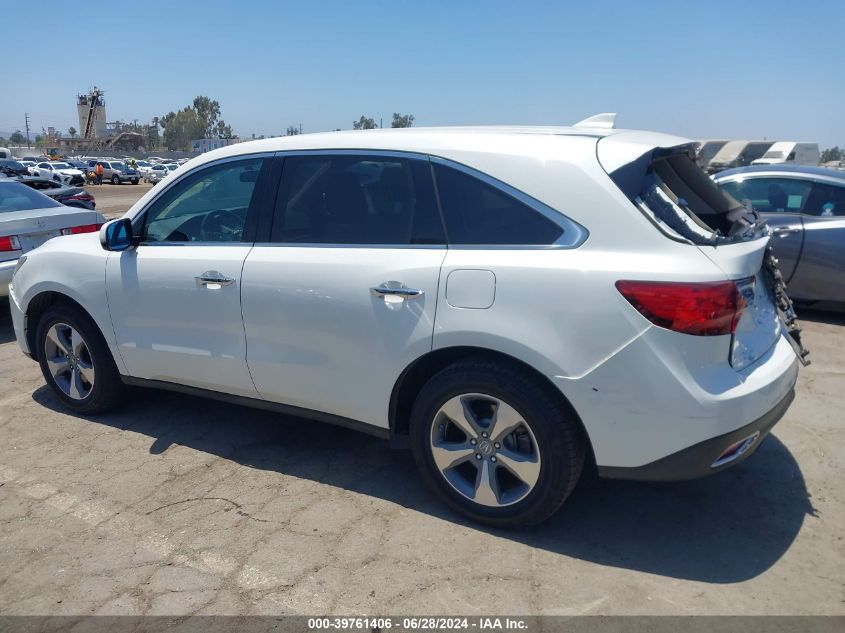 2014 Acura Mdx VIN: 5FRYD4H23EB032260 Lot: 39761406