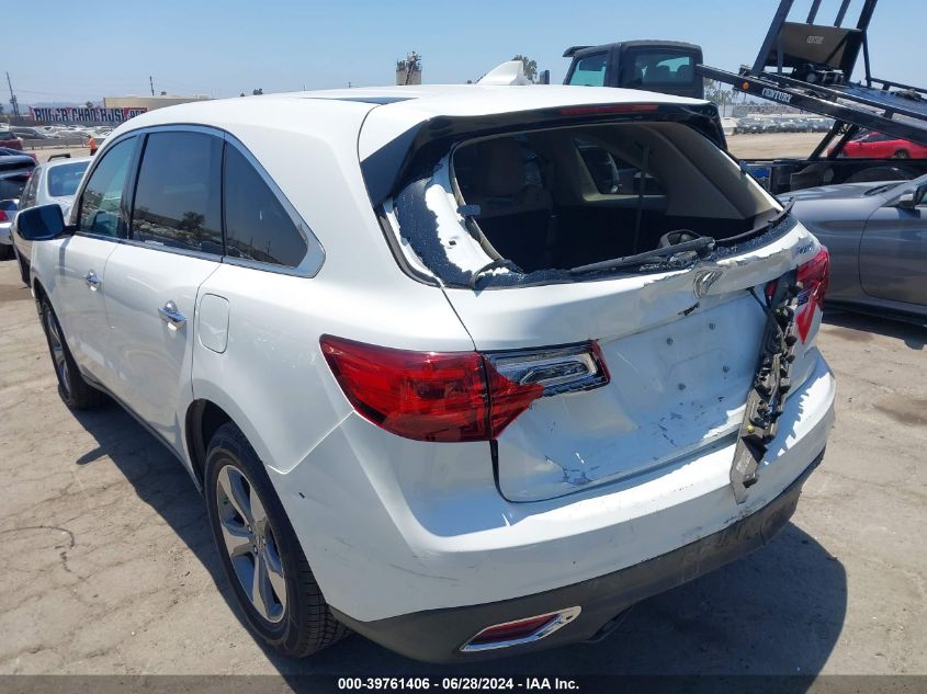 2014 Acura Mdx VIN: 5FRYD4H23EB032260 Lot: 39761406