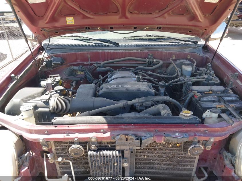 2000 Toyota Tundra Sr5 V8 VIN: 5TBRT3414YS054163 Lot: 39761677