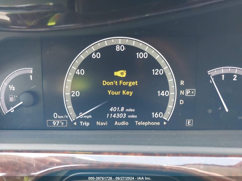 2012 Mercedes-Benz S-Class 550 4Matic VIN: WDDNG9EBXCA452476 Lot: 39761726